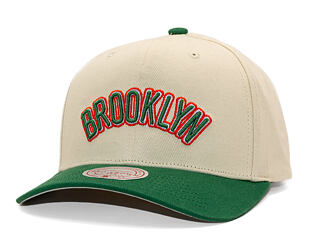 Kappe Mitchell & Ness - Green Orange Pro Crown - Brooklyn Nets - Sand/Green