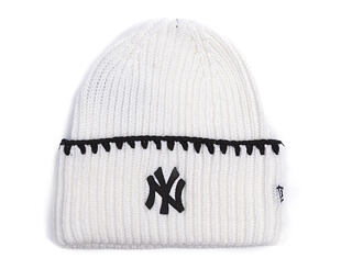 Damen Mütze New Era - MLB Chunky Top Stitch Beanie - NY Yankees - Cream
