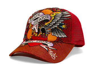 Kappe Ed Hardy - Brave Hearts 6 Panel Metallic Trucker Cap - Samba