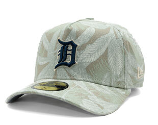 Kappe New Era - MLB Three Looms "Leafy Palm" 59FORTY A-Frame - Detroit Tigers - Stone