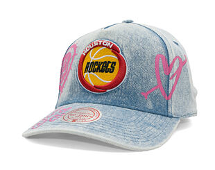 Kappe Mitchell & Ness - Painted Love - NBA - Houston Rockets - Light Blue