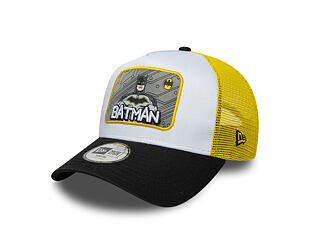 Kinder Kappe New Era - DC Patch 9FORTY A-Frame Trucker - Batman - White / Black