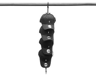 Halter für Kappen CapRack 18 System Schwarz