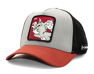 Kappe Capslab Tom and Jerry Trucker - Scary Tom - Grau / Schwarz / Braun