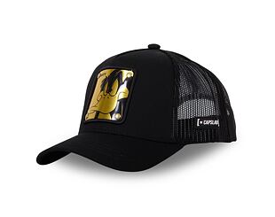 Kappe Capslab - Trucker Looney Tunes - Daffy Duck Metallplättchen - Schwarz / Gold