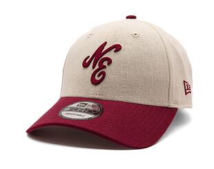 Kappe New Era - Branded Linen 9FORTY - Stone / Cherry