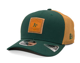 Kappe New Era - MLB Debossed 9SEVENTY Stretch-Snap - Oakland Athletics - Green / Brown