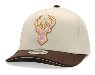 Kappe Mitchell & Ness - Blush Sand Classic Red - Milwaukee Bucks - Sand/Brown