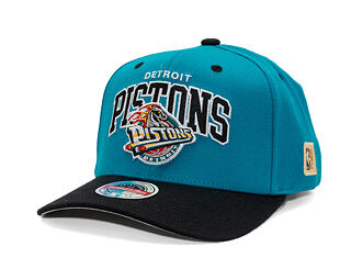 Kappe Mitchell & Ness - NBA Team Arch Snapback - Detroit Pistons - Teal / Black