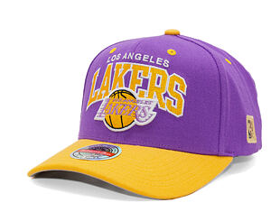 Kappe Mitchell & Ness - NBA Team Arch Snapback - Los Angeles Lakers - Purple / Yellow