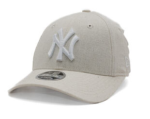 Kinder Kappe New Era - MLB Linen 9FORTY M-CROWN - NY Yankees - Stone / White