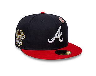 Kappe New Era - MLB IMAGE DROP Cooperstown Icon 59FIFTY - Atlanta Braves - Navy / Scarlet