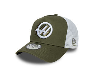 Kappe New Era - F1 Seasonal 9FORTY A-Frame Trucker - HAAS F1 - New Olive