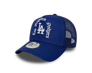 Kappe New Era - MLB Wordmark 9FORTY A-Frame Trucker - LA Dodgers - Royal