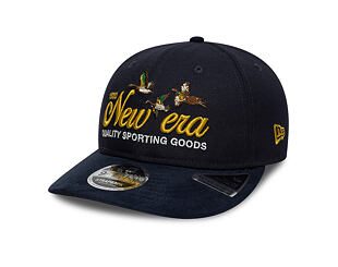Kappe New Era - Branded Suede Pre-Curved 9FIFTY Retro Crown - Navy