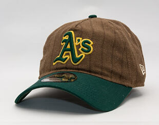 Kappe New Era × Three Looms - Chestnut Pinstripe 9TWENTY A-Frame - Oakland Athletics