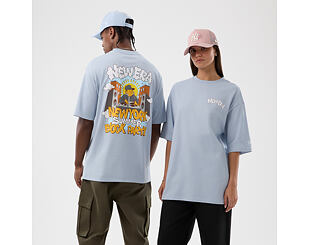 T-Shirt New Era - Branded Block Party Graphic Oversized Tee - Sky Blue