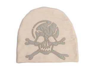 Mütze Ed Hardy - Unisex Skull Vegan Leather Applique Beanie - Black