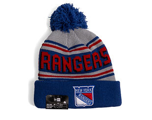 Mütze New Era - NHL Evergreen Wordmark Pom Medium Knit - NY Rangers - Team Color