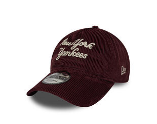 Kappe New Era - MLB Cord Script 9TWENTY A-Frame - NY Yankees - Maroon