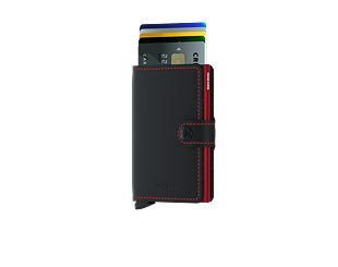 Geldbörse Secrid Miniwallet Matte Black & Red