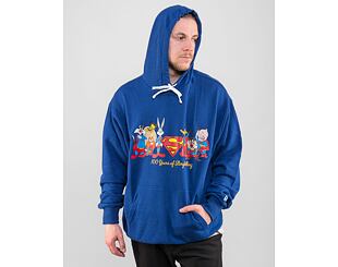 Pullover New Era Superhero × Looney Tunes Line Up Oversized Hoody Royal Blue
