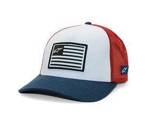 Kappe Alpinestars - Flag Snapback - White/Navy/Red