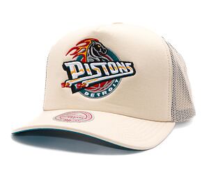 Kappe Mitchell & Ness - Detroit Pistons - Evergreen Trucker Hwc - Off White