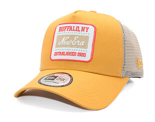 Kappe New Era - Branded Buffalo Patch 9FORTY Trucker - Stone