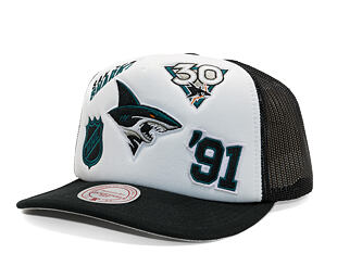 Kappe Mitchell & Ness - Gridlock Trucker - San Jose Sharks - White