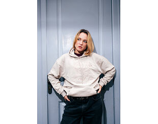 Damen Pullover New Era - Crest Hoodie - Stone