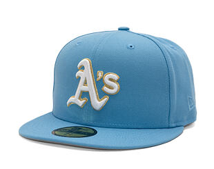 Kappe New Era - MLB Seasonal 59FIFTY - Oakland Athletics - Sky Blue / Pink UV