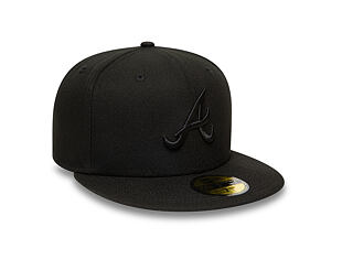 Kappe New Era - MLB Black on Black 59FIFTY - Atlanta Braves - Black