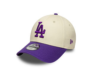 Kinder Kappe New Era - MLB League Essential 9FORTY - LA Dodgers - Cream / Purple