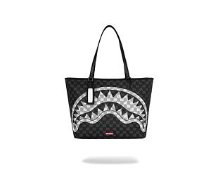 Tasche Sprayground - Black And White Drip Check Shark Tote