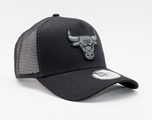 Kappe New Era - NBA Black on Black 9FORTY Trucker - Chicago Bulls - Black