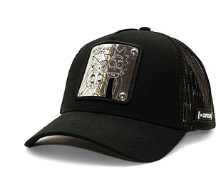 Kappe Capslab Trucker - Warner Bros - Rick and Morty - Schwarz / Metallic