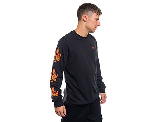 T-Shirt New Era - Flag Flame Longsleeve Tee - Black / Red
