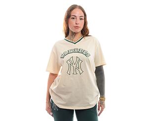 Damen T-Shirt New Era - Graphic Tee - NY Yankees - Beige / Navy