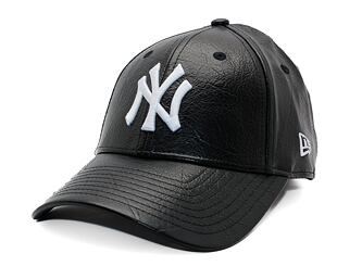 Damen Kappe New Era - MLB Crinkled PU 9FORTY - NY Yankees - Black / White