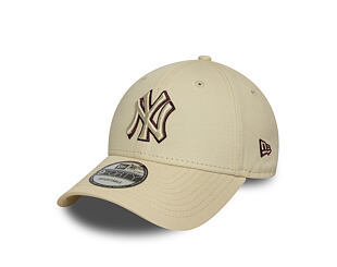 Kappe New Era - MLB Team Outline 9FORTY - NY Yankees - Cream / Burgundy