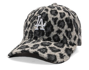 Damen Kappe New Era - MLB Cosy Animal - Snow Leopard Fleece 9FORTY - LA Dodgers - Grey / Black