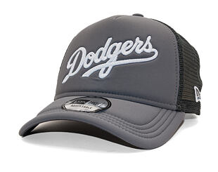 Kappe New Era - MLB Foam Script 9FORTY Trucker - LA Dodgers - Graphite