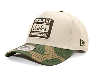 Kappe New Era - Branded Camo Patch 9FORTY A-Frame - Stone / Woodland Camo