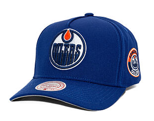 Kappe Mitchell & Ness - Edmonton Oilers - Double Clutch Pro Snapback - Navy