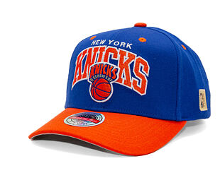 Kappe Mitchell & Ness - NBA Team Arch Snapback - New York Knicks - Blue / Orange