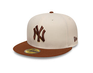 Kappe New Era - MLB League Essential 59FIFTY - NY Yankees - Cream / Deep Auburn