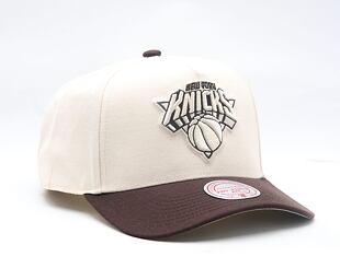 Kappe Mitchell & Ness - NBA Brown And Cream Pro Snapback - New York Knicks - Cream