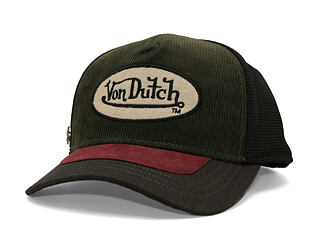 Kappe Von Dutch - Corduroy Oval Patch Baseball - Olive / Burgundy