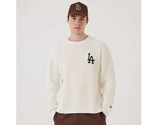 Pullover New Era - MLB Waffle Knit Crew - LA Dodgers - Off White